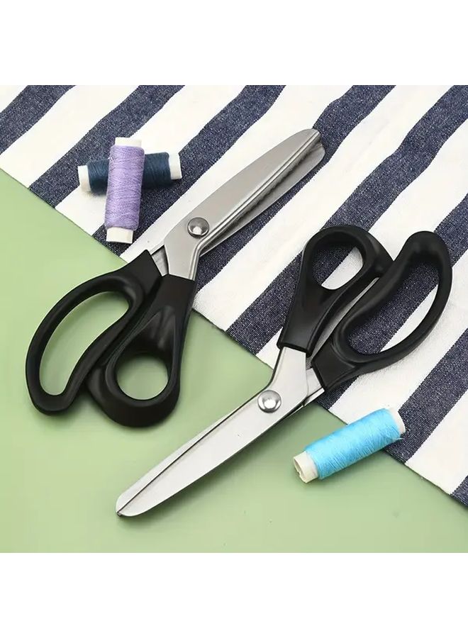 Toothbrush Cutter Scallop Edge Shears Stainless Steel Fabric Lace Trimming Scissors For Sewing Craft DIY - Image 1